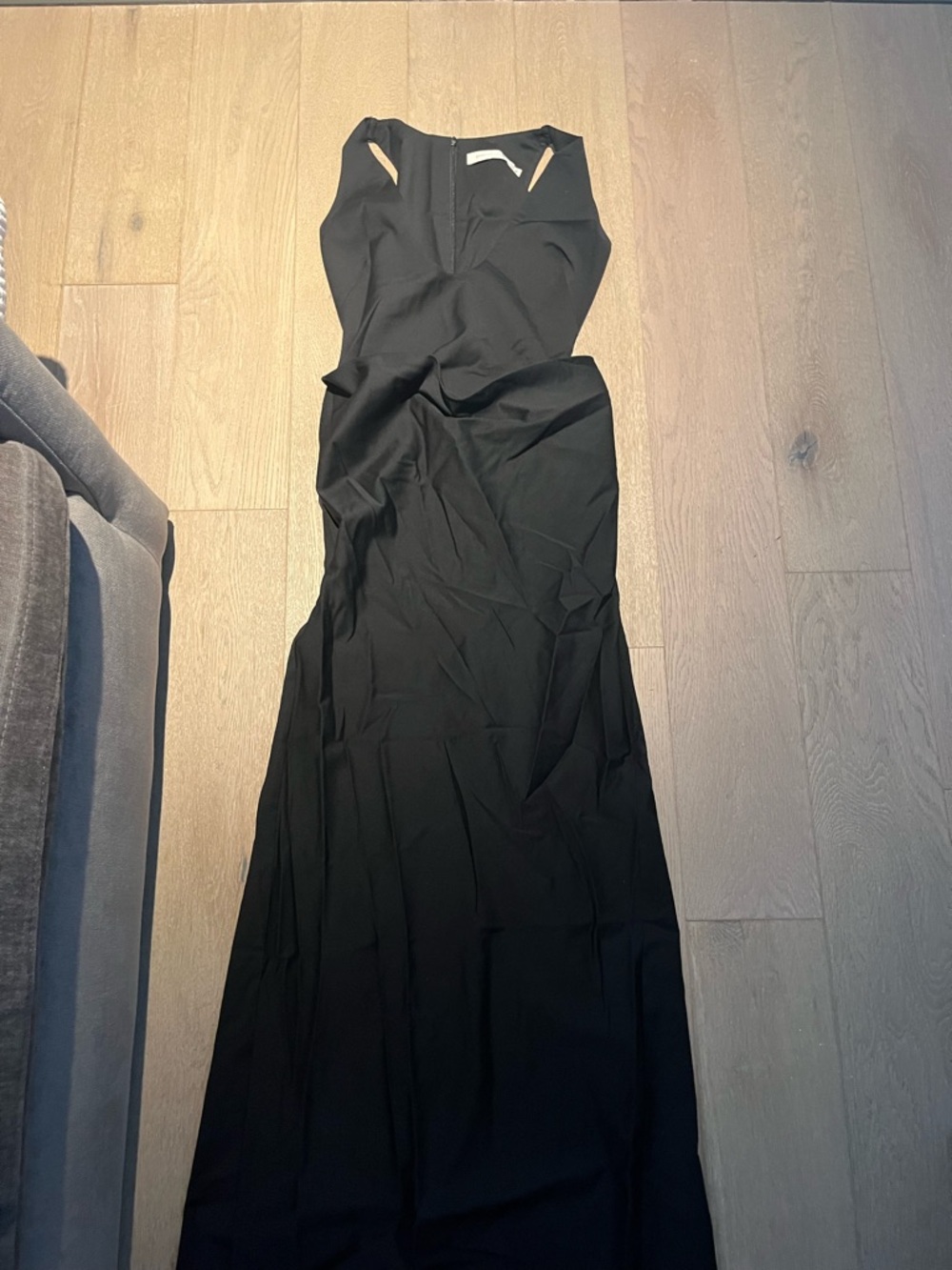 Christopher Esber Black Sleeveless V-Neck Maxi Dress